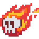 head - Flaming Skull